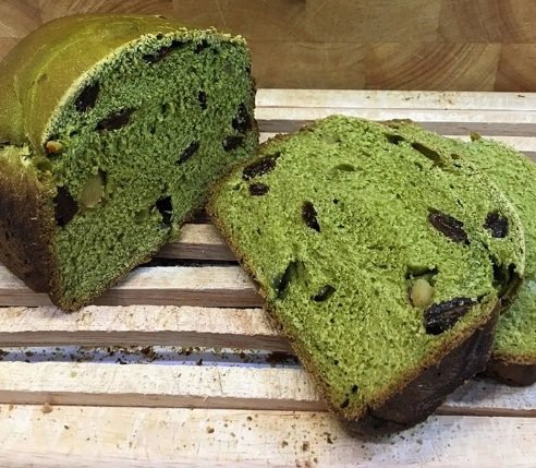 pan de té matcha